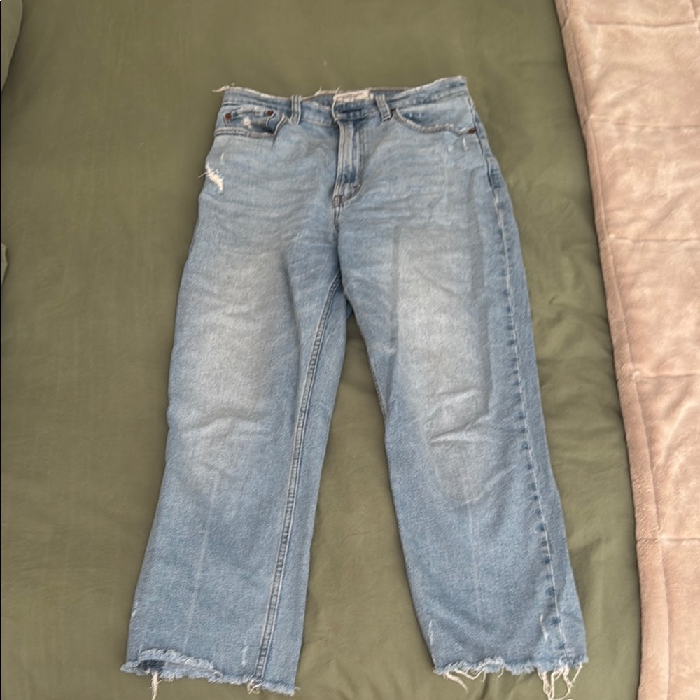 Abercrombie the ankle straight ultra high rise